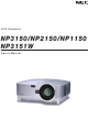 NEC NP1150 - XGA LCD Projector User Manual