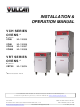 Vulcan-Hart VCH SERIES Installation & Operation Manual