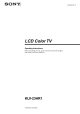 SONY KLV-23HR1 Operating Instructions Manual