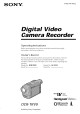 SONY Handycam Vision DCR-TRV9 Operating Instructions Manual