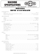Shop fox SHOP FOX M1016 Specifications