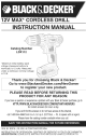 BLACK & DECKER LDX112 Instruction Manual