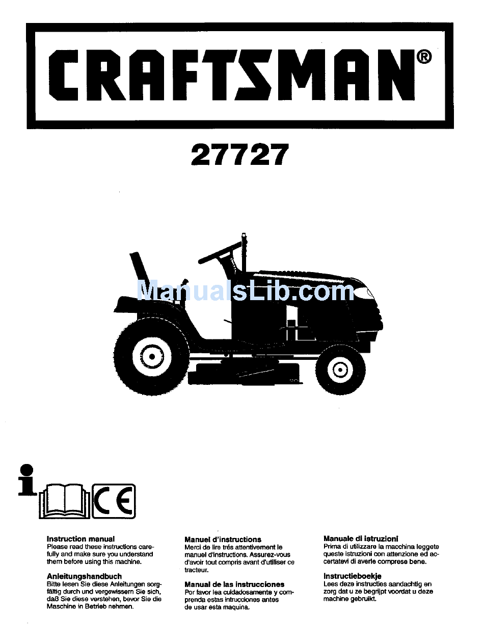 CRAFTSMAN 277270 INSTRUCTION MANUAL Pdf Download | ManualsLib