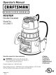 CRAFTSMAN 315.269211 Operator's Manual