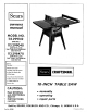 Sears Craftsman 113.299040 Owner's Manual