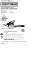 CRAFTSMAN 358.360101 Instruction Manual