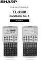 Sharp EL-9900 Handbook Vol. 1 Operation Manual