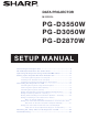 Sharp PG-D2870W Setup Manual