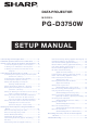 Sharp PG-D3750W Setup Manual
