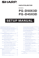 Sharp PG-D45X3D Setup Manual