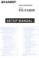 Sharp PG-F320W Setup Manual