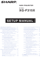 Sharp XG-F315X Setup Manual
