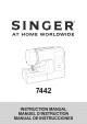 Singer 7442 Instruction Manual