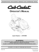 Cub Cadet Ltx Owners Manual