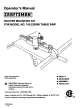 CRAFTSMAN ROUTER MOUNTING KIT Operator's Manual
