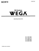 SONY WEGA KV-20FS100 Operating Instructions Manual