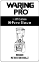 Waring PRO MX1000R Instruction Booklet