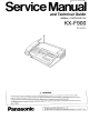 PANASONIC KX-F900 Service Manual