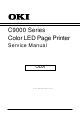 Oki C9200 Service Manual