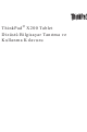 Lenovo ThinkPad X200 Tablet Dizüstü Bilgisayar Tanıtma Ve Kullanma Kılavuzu