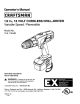 CRAFTSMAN 315.114540 Operator's Manual
