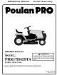Poulan Pro PRK17H42STA Owner's Manual