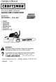 CRAFTSMAN 358.360690 Operator's Manual