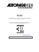 Autopage RF-350 Installation & User Manual