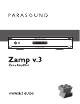 Parasound Zamp v.3 Owner's Manual