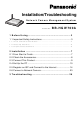 Panasonic BB-HGW700A Installation & Troubleshooting Manual