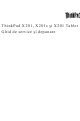 Lenovo ThinkPad X201 Tablet Ghid De Service Şi Depanare