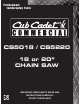 Cub Cadet CS5018 Operator's Manual