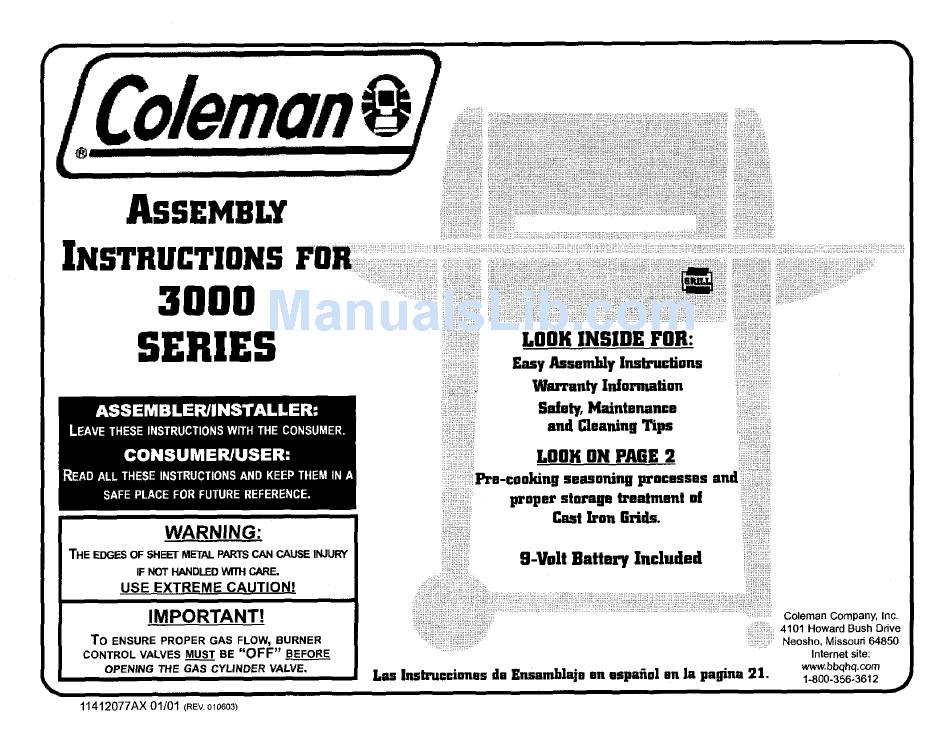 coleman pool manual