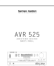 HARMAN KARDON AVR 525 Owner's Manual