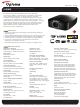 Optoma HD82 Datasheet