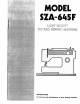 PFAFF SZA-645F Instructions Manual