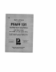PFAFF 131 Instructions Manual