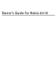 Nokia 6310 Owner's Manual