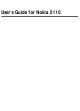 Nokia 5110 User Manual
