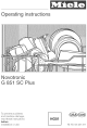 Miele G 851 SC Plus Operating Instructions Manual