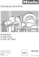 Miele Novotronic G 842 PLUS Operating Instructions Manual