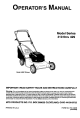 MTD 420 Operator's Manual