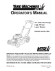 Yard Machines 580 Series Operator's Manual