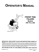 MTD 340 Series Operator's Manual