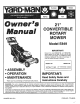 Yard-Man 126-E849E401 Owner's Manual