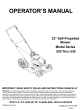 MTD 522 Operator's Manual