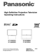 Panasonic PT-53TWD63 Operating Instructions Manual