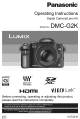 Panasonic Lumix DMC-G2K Operating Instructions Manual