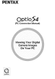 Pentax OPTIO S4 Connection Manual