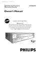 PHILIPS DVDR600VR Owner's Manual
